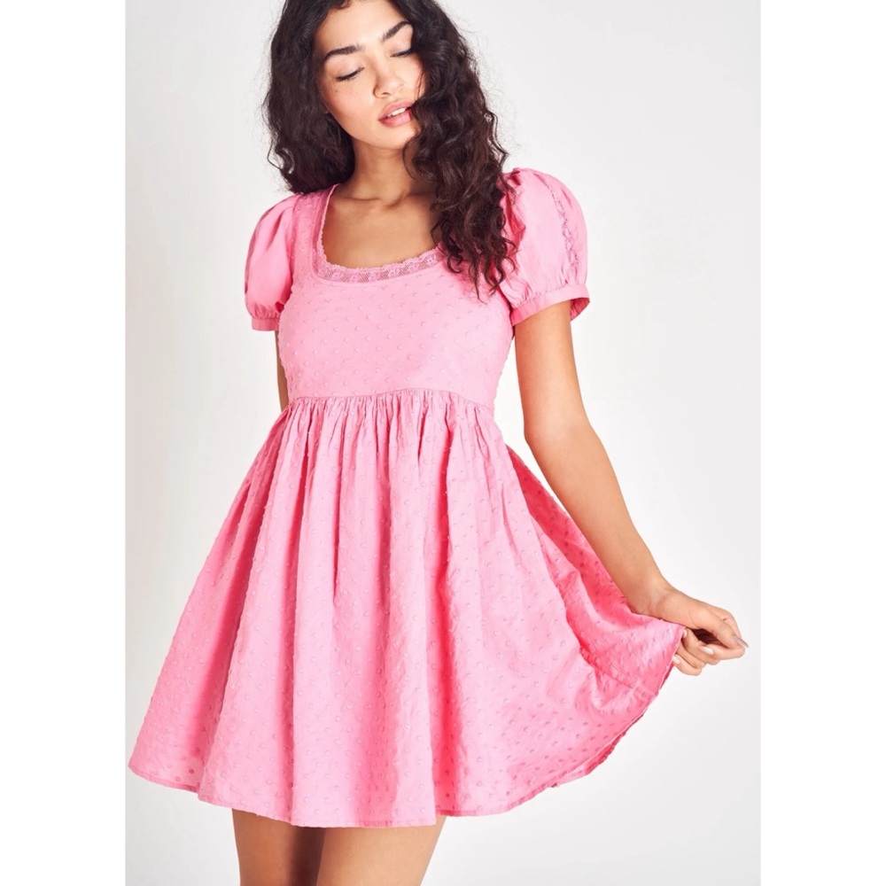 LoveShackFancy Pink Mini Dress